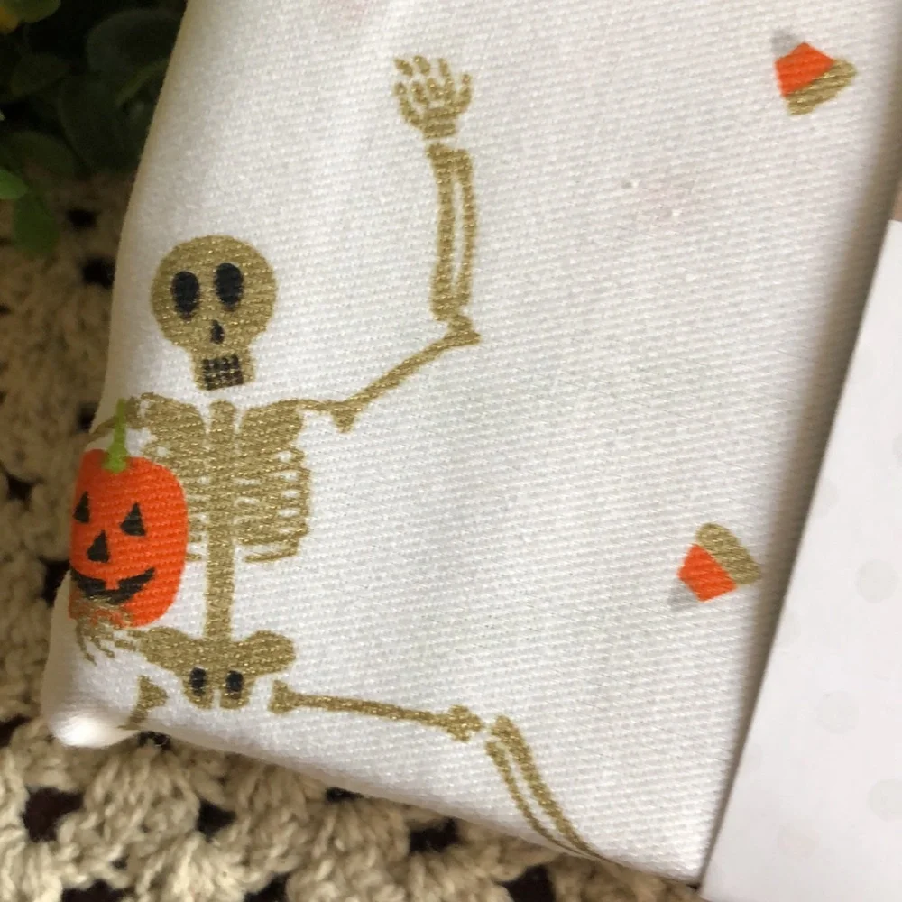 Isaac Mizrahi Colorful Halloween Skeleton Shower Curtain
